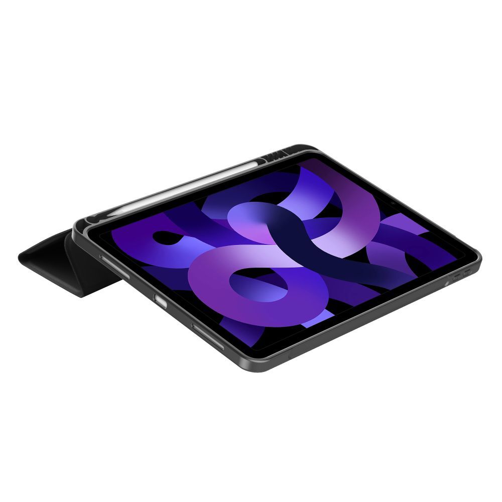 Husă tabletă compatibilă cu iPad Air 8 (2026, M4, 11 inch) - Carcasă inteligentă neagră cu suport pentru creion