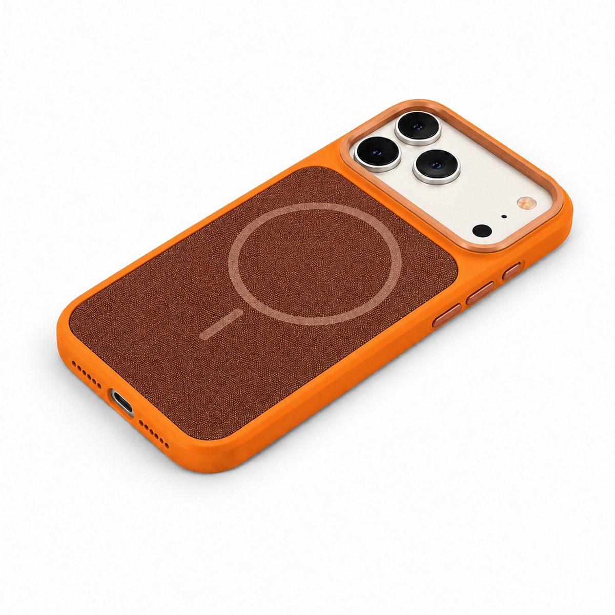 Husa de Protectie pentru Iphone 17 Pro Max, Magsafe, Komana O1, Portocaliu, Slim, Protectie Camera