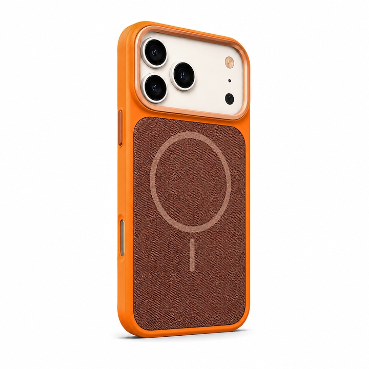 Husa de Protectie pentru Iphone 17 Pro Max, Magsafe, Komana O1, Portocaliu, Slim, Protectie Camera