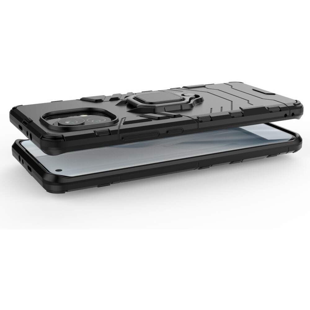 Carcasa Antisoc Ring Armor KickStand pentru Xiaomi Mi 11, Negru