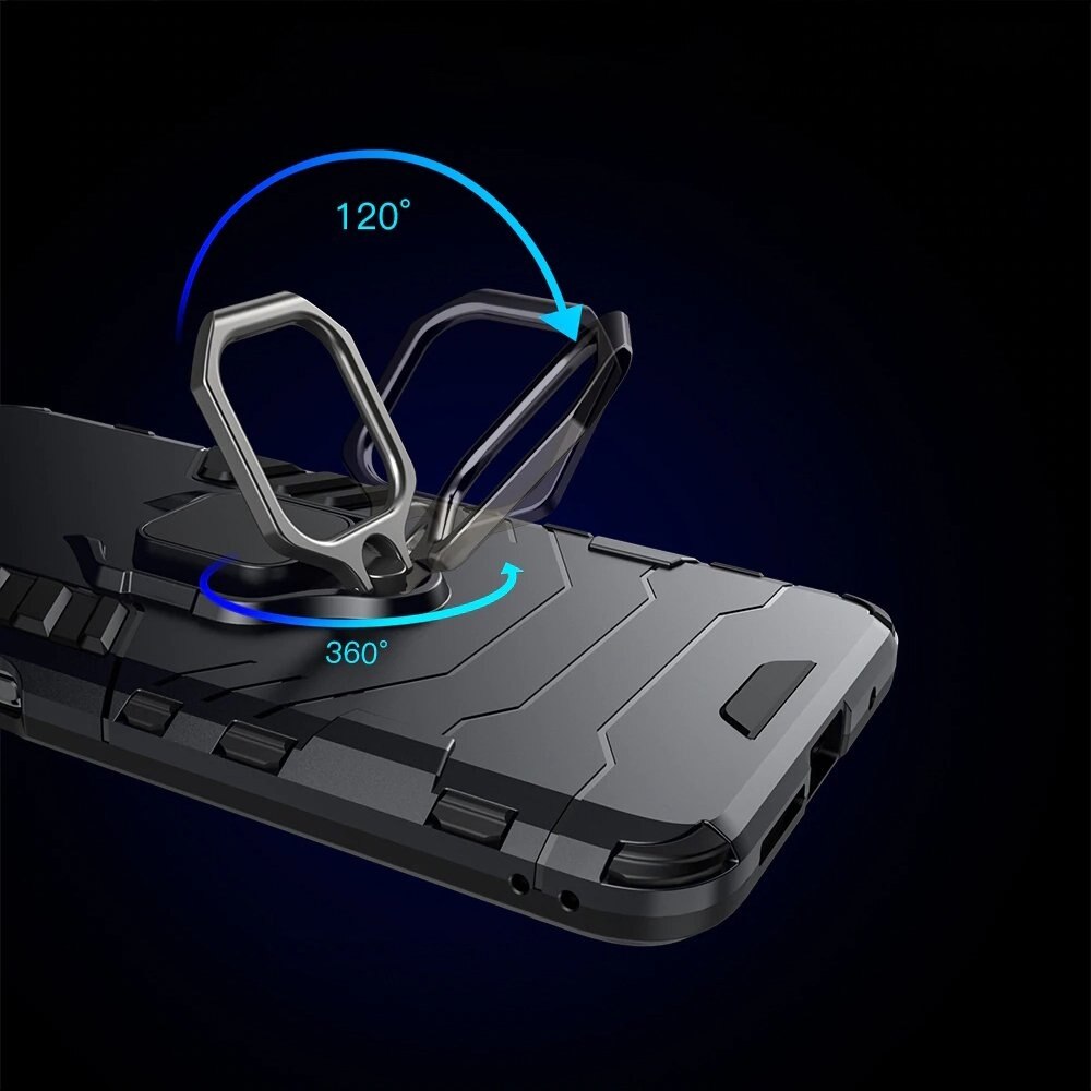 Carcasa Antisoc Ring Armor KickStand pentru Xiaomi Mi 11, Negru