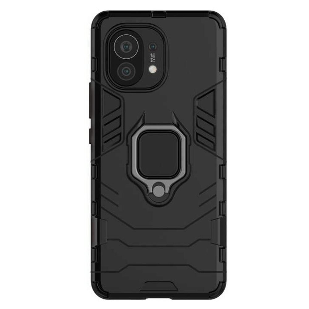 Carcasa Antisoc Ring Armor KickStand pentru Xiaomi Mi 11, Negru