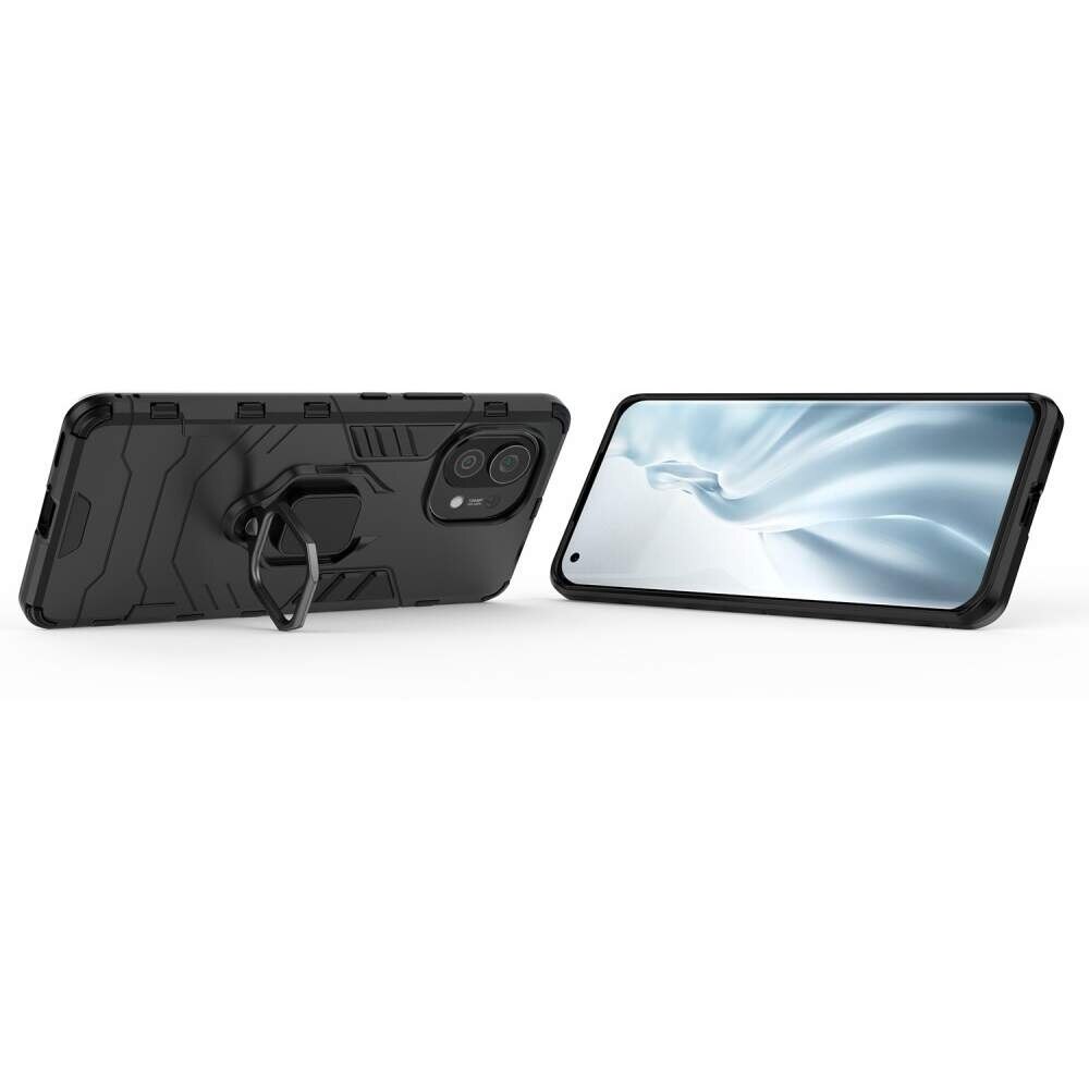 Carcasa Antisoc Ring Armor KickStand pentru Xiaomi Mi 11, Negru