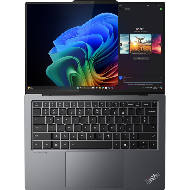 Laptop Lenovo ThinkPad X9-14 Gen 1 Aura Edition Procesor Intel® Core™ Ultra 5 228V 8M Cache, up to 4.50 GHz 14" WUXGA OLED, 32GB LPDDR5X, 512GB SSD, Intel Arc 130V Graphics, Windows 11 Pro, Gri