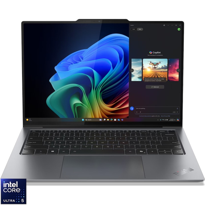 Laptop Lenovo ThinkPad X9-14 Gen 1 Aura Edition Procesor Intel® Core™ Ultra 5 228V 8M Cache, up to 4.50 GHz 14" WUXGA OLED, 32GB LPDDR5X, 512GB SSD, Intel Arc 130V Graphics, Windows 11 Pro, Gri