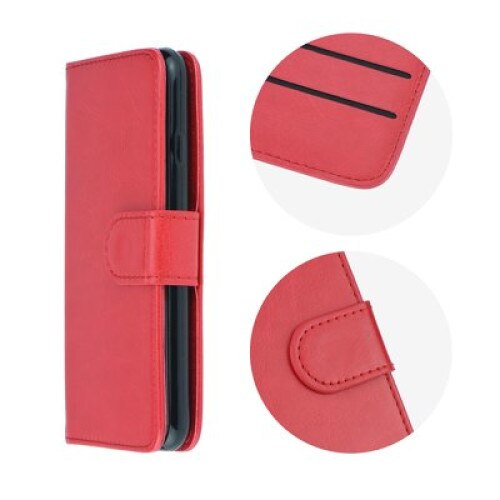 Husa protectie TWIN 2IN1 pentru HUAWEI P9 LITE (2016), flip orizontal, inchidere magnetica, carcasa detasabila, Rosu