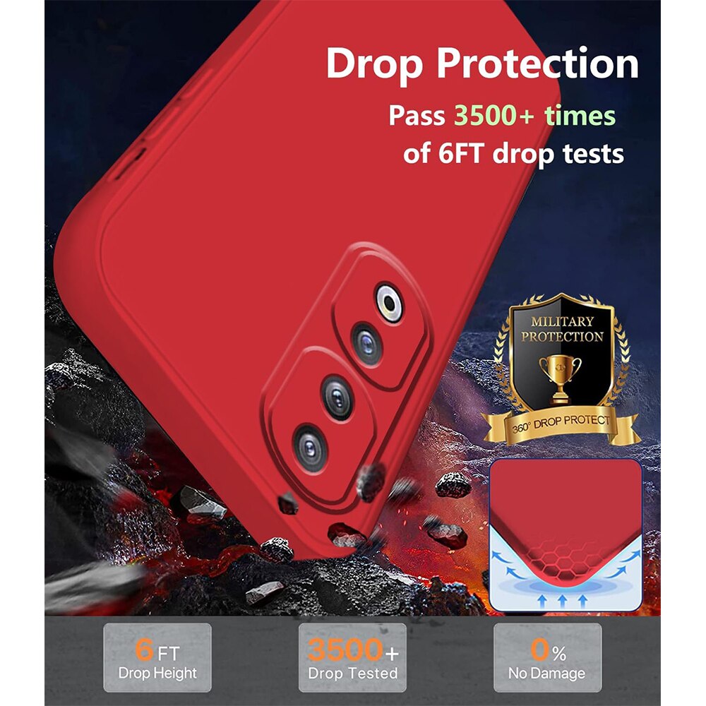 Husa Jelly Silicone Compatibil cu Honor 90, Interior de microfibra, Flexibila, Rosu