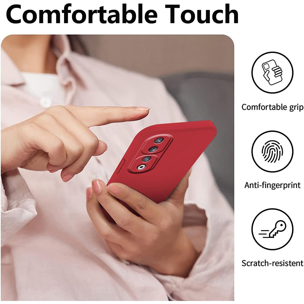 Husa Jelly Silicone Compatibil cu Honor 90, Interior de microfibra, Flexibila, Rosu