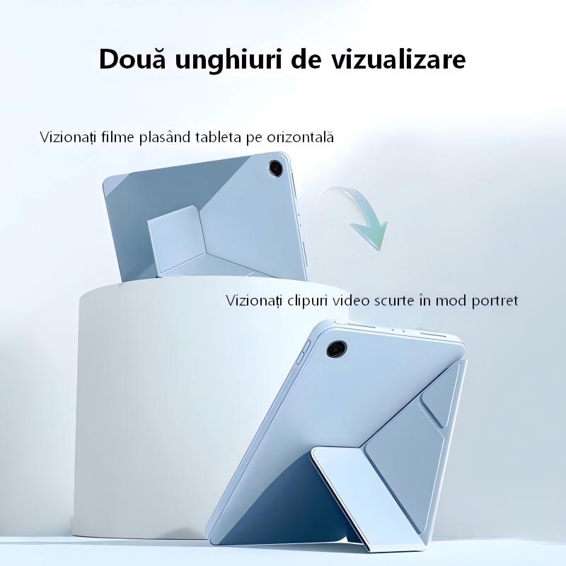 Husa pentru Samsung Galaxy Tab A11+/ A9+ Plus 11 Inch 2025, Husa tableta magnetica din silicon rezistenta la socuri, cu functie Auto Wake/Sleep. Mod Portret Peisaj, albastru