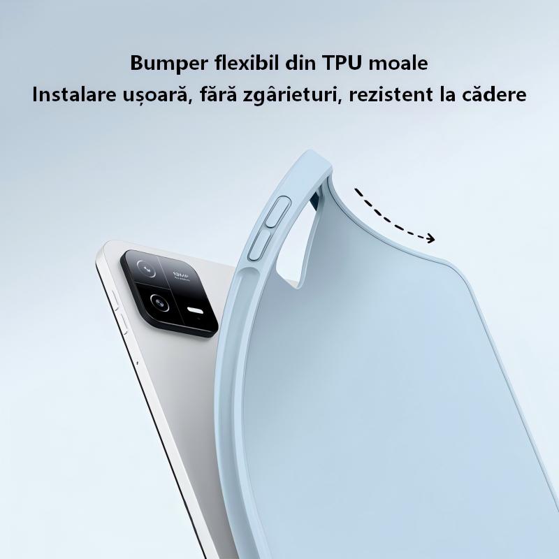 Husa pentru Samsung Galaxy Tab A11+/ A9+ Plus 11 Inch 2025, Husa tableta magnetica din silicon rezistenta la socuri, cu functie Auto Wake/Sleep. Mod Portret Peisaj, albastru