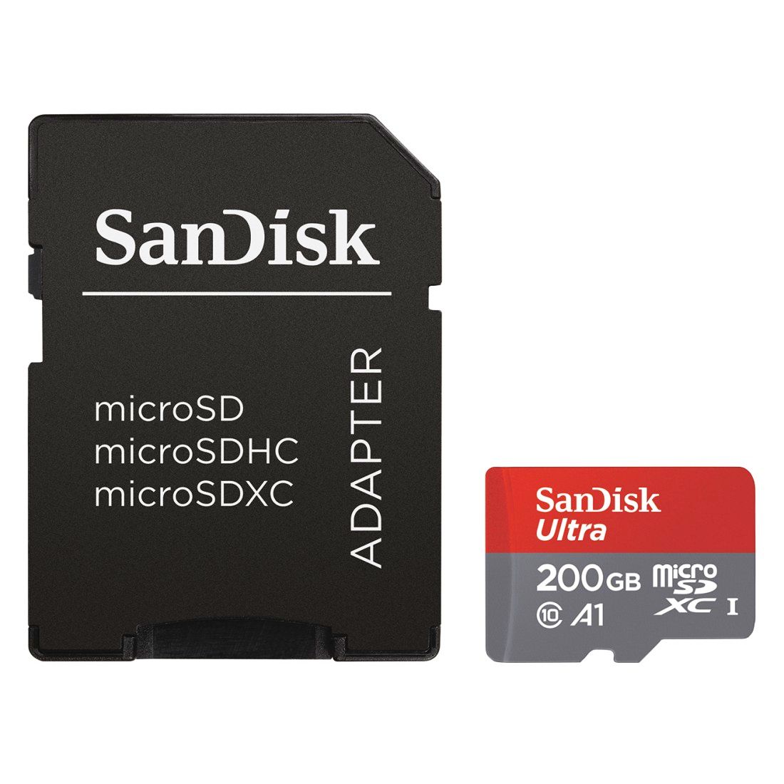 Card de memorie Sandisk microSDXC Ultra, DSQUAR-200G-GN6MA, 200GB, Clasa 10, 100MB/s, cu adaptor
