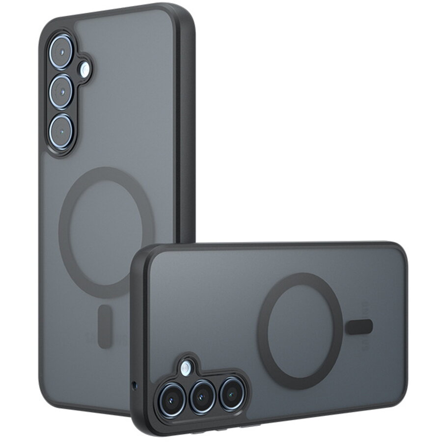 Techsuit PureFrost MagSafe Frosted - Husa telefon - compatibil cu Samsung Galaxy A54 - MagSafe - culoare Negru