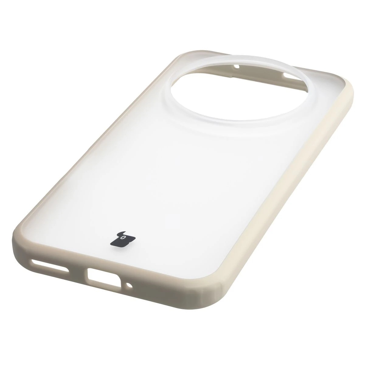 Husa, Bizon Case Angelo pentru Honor Magic8 Pro, Semi-Transparent Cu Rama Bej