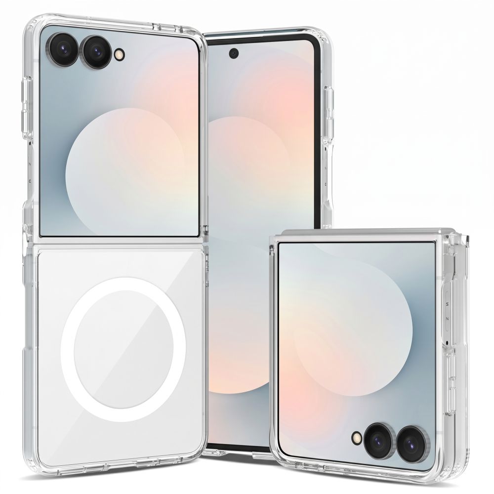 Carcasa Tech-Protect Flexair Hybrid cu MagSafe compatibila cu Samsung Galaxy Z Flip 8, Transparent
