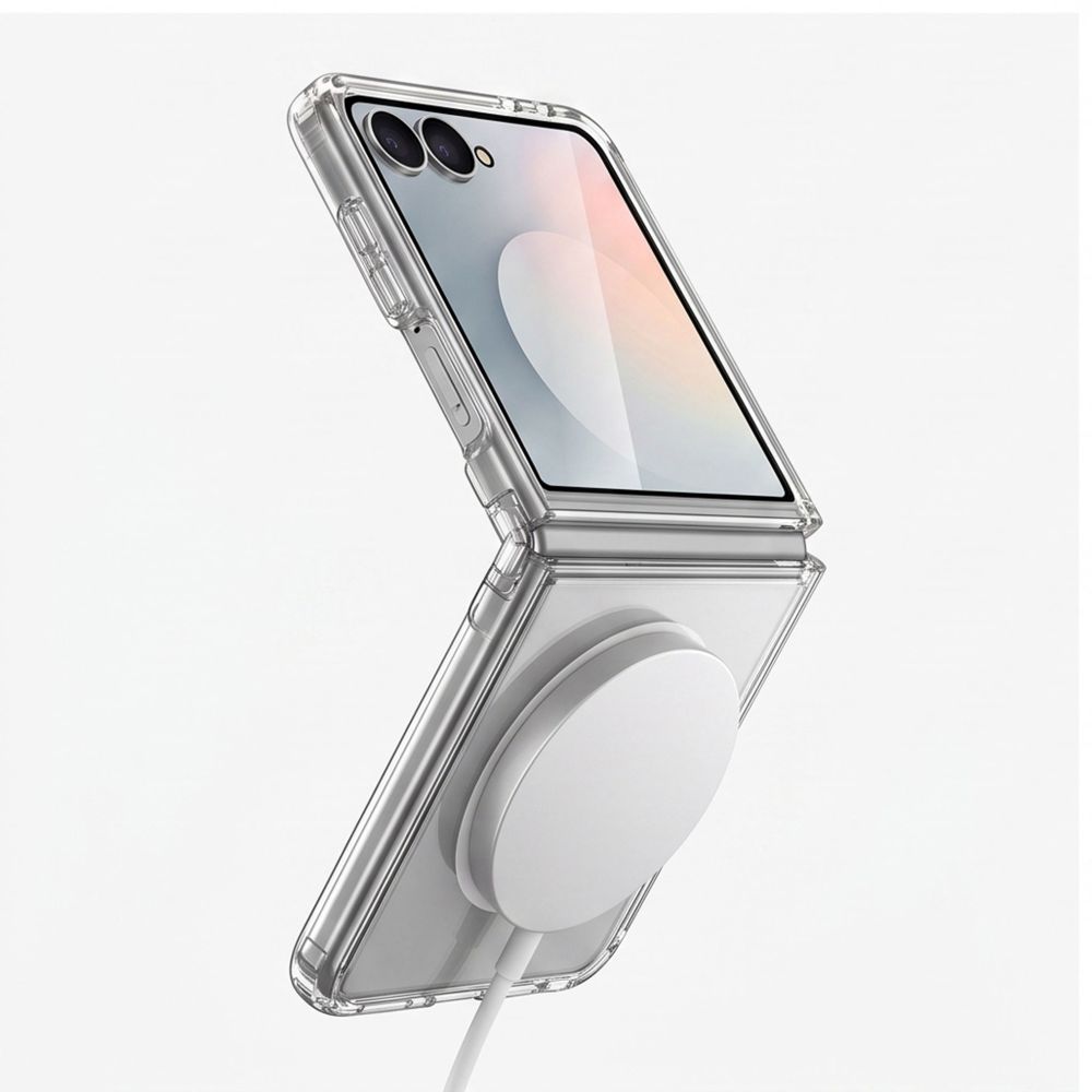 Carcasa Tech-Protect Flexair Hybrid cu MagSafe compatibila cu Samsung Galaxy Z Flip 8, Transparent