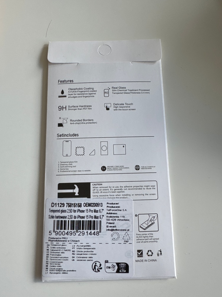 Folie de protectie pentru iPhone 15 Pro Max, Belkin, Sticla securizata, Transparent