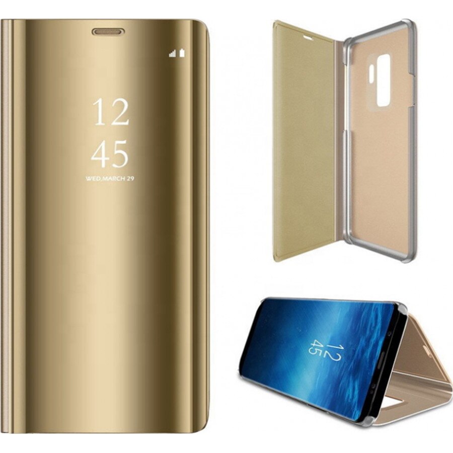 Husa pentru Samsung Galaxy A12 clear view Gold
