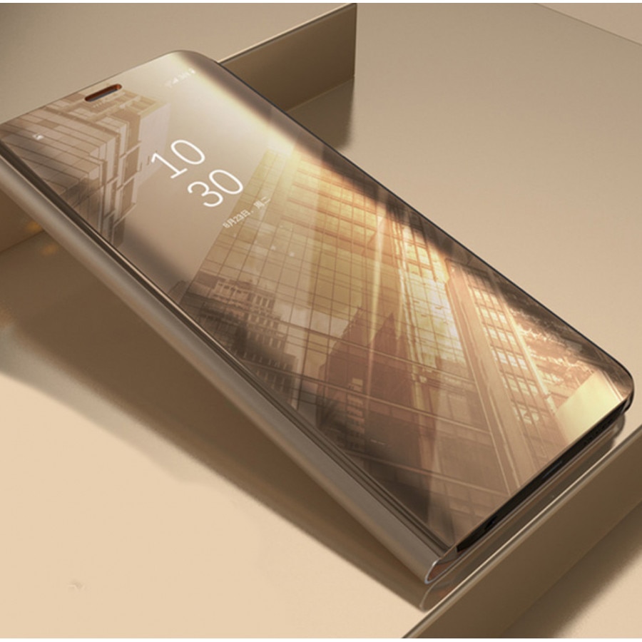 Husa pentru Samsung Galaxy A12 clear view Gold