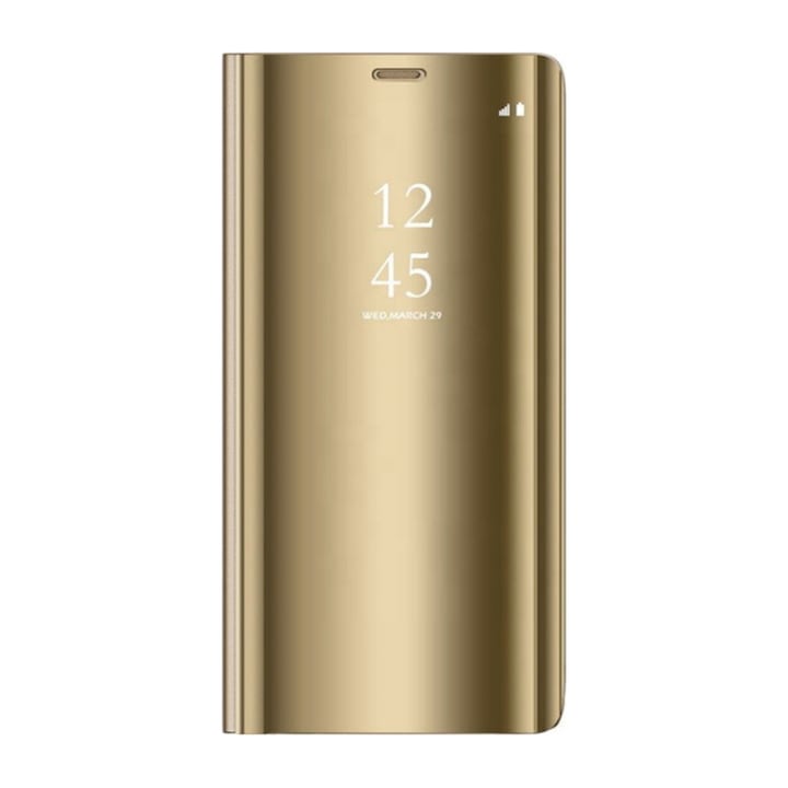 Husa pentru Samsung Galaxy A12 clear view Gold