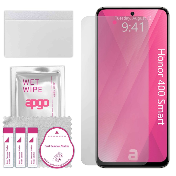 Folie de protectie apgo pentru Honor 400 Smart – afisare completa, lucioasa, hidrogel, full glue, 5D