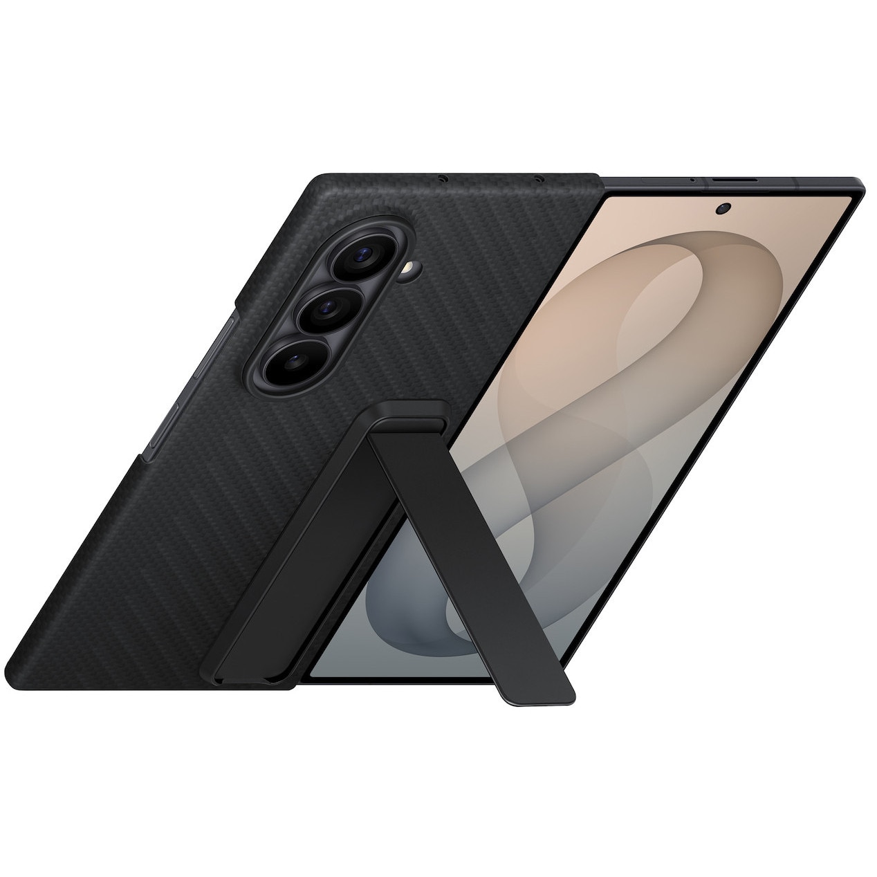 Husa de protectie Samsung pentru Galaxy Fold8 Ultra, Carbon Standing, Black