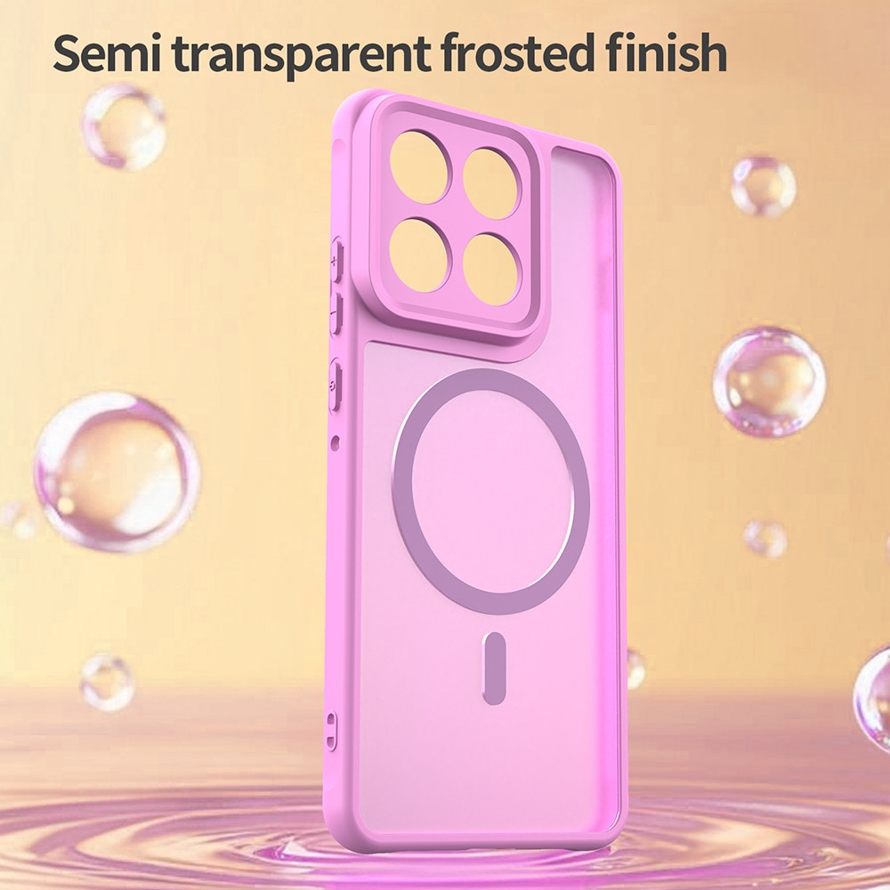 Husa pentru Motorola Edge 70 cu protectie pentru lentile si MagSafe EasyCharge, Ghost Series Anti-ingalbenire, frosted - roz