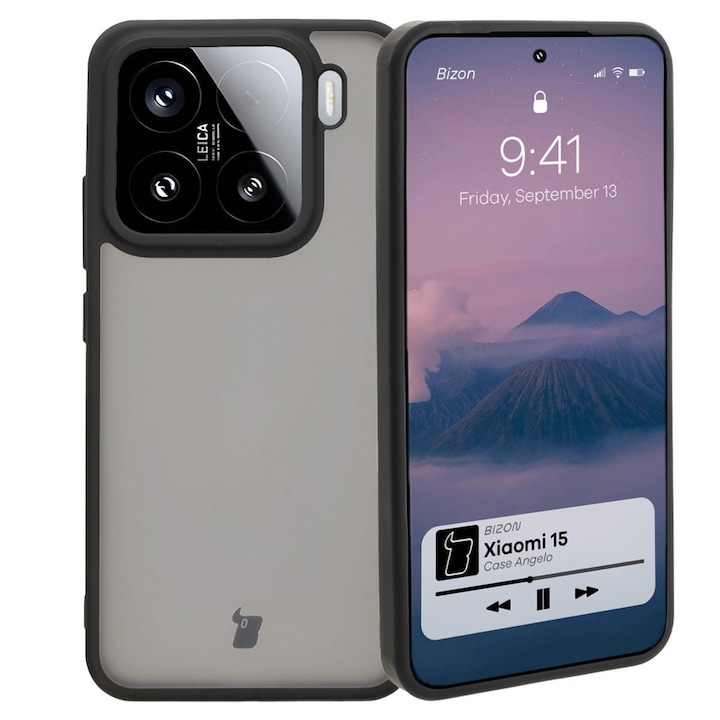 Husa Bizon Case Angelo pentru Xiaomi 15, colorata cu rama neagra