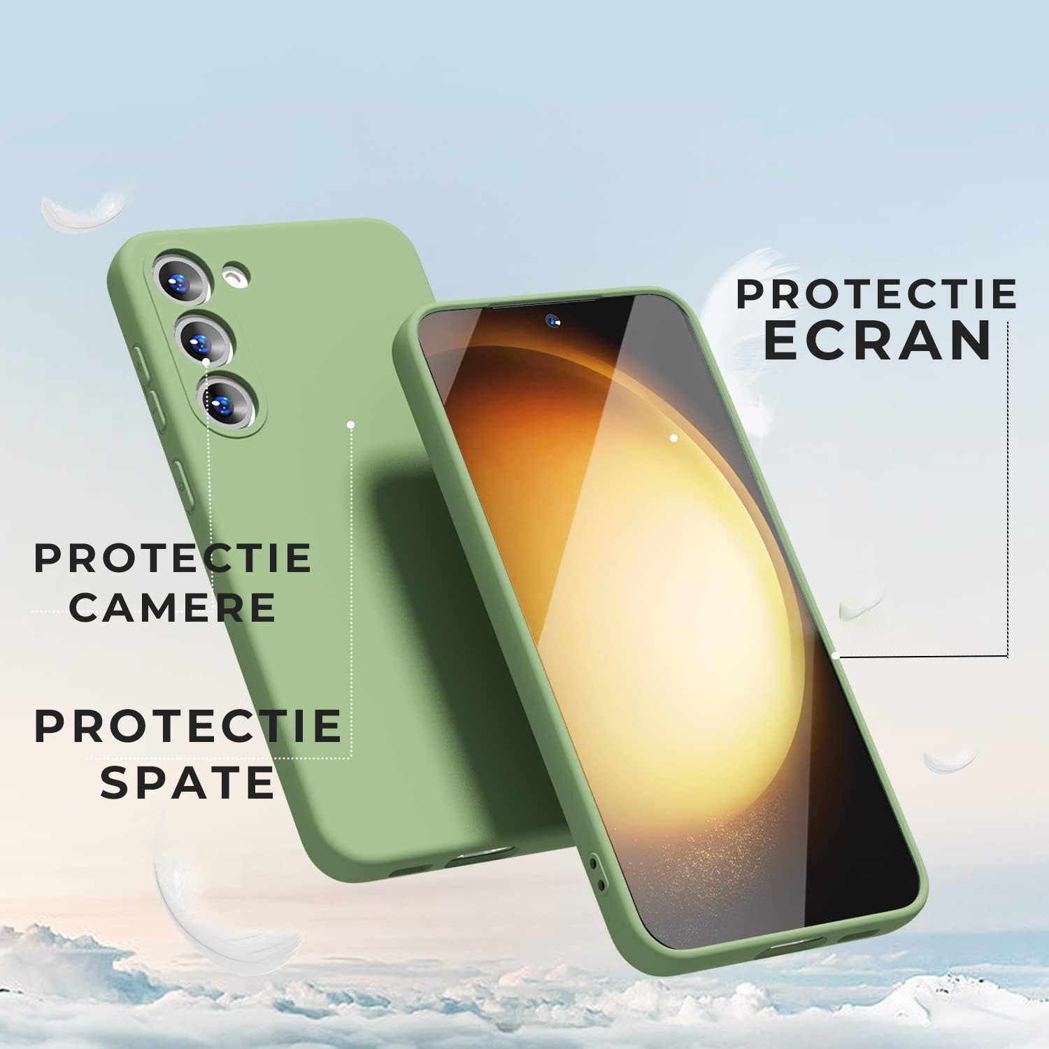 Husa pentru Samsung Galaxy S24 Premium Silicon Daden®, Protectie Camera, Antisoc, Calitate Premium, Verde