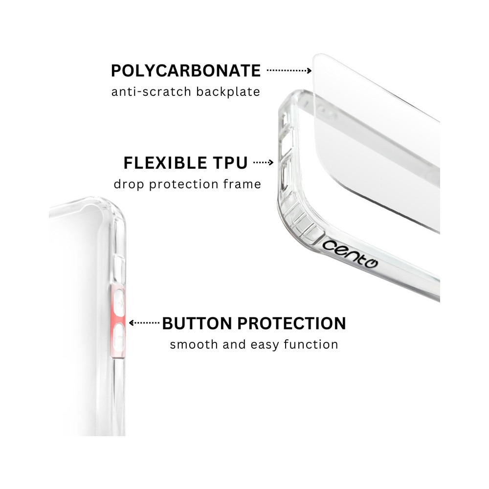 Husa de protectie CENTO Como Plus compatibila cu Apple Iphone 17, Transparent, cu inel MagSafe, Silicon Premium, Slim, colturi intarite, Anti zgarieturi, Anti soc, cu margini ridicate pentru protectia ecranului si a camerei