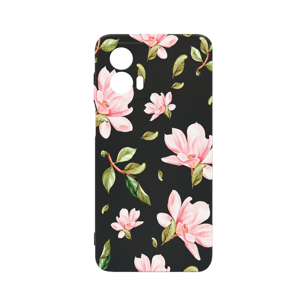 Husa BestCase® Premium Silicon, Compatibila Cu Motorola Moto G04, Flowers Collection, SLIM 1.2MM, Microfibra in interior, Antisoc, Protectie Camera, Margini ridicate pentru protectia ecranului, PB 496
