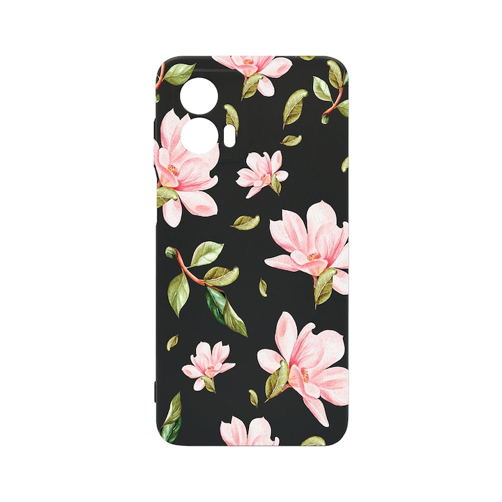 Husa BestCase® Premium Silicon, Compatibila Cu Motorola Moto G04, Flowers Collection, SLIM 1.2MM, Microfibra in interior, Antisoc, Protectie Camera, Margini ridicate pentru protectia ecranului, PB 496