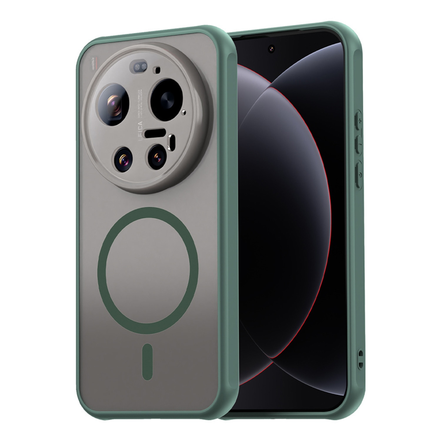 Husa pentru Xiaomi 17 Ultra Comari® Pulse, MagSafe, protectie anti-soc, design mat antiamprenta, bumpere ranforsate, protectie camera, Verde