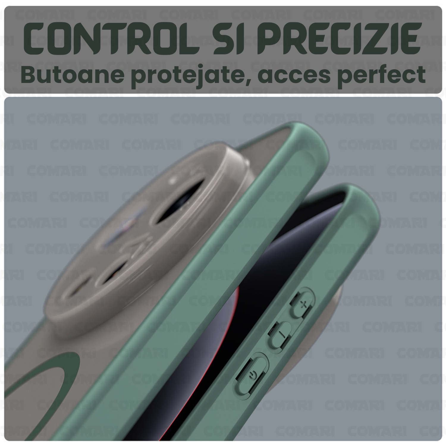 Husa pentru Xiaomi 17 Ultra Comari® Pulse, MagSafe, protectie anti-soc, design mat antiamprenta, bumpere ranforsate, protectie camera, Verde