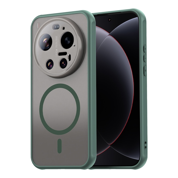 Husa pentru Xiaomi 17 Ultra Comari® Pulse, MagSafe, protectie anti-soc, design mat antiamprenta, bumpere ranforsate, protectie camera, Verde