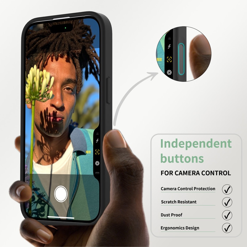 Husa telefon pentru iPhone 16 Pro, protectie socuri, mata, verde, TPU