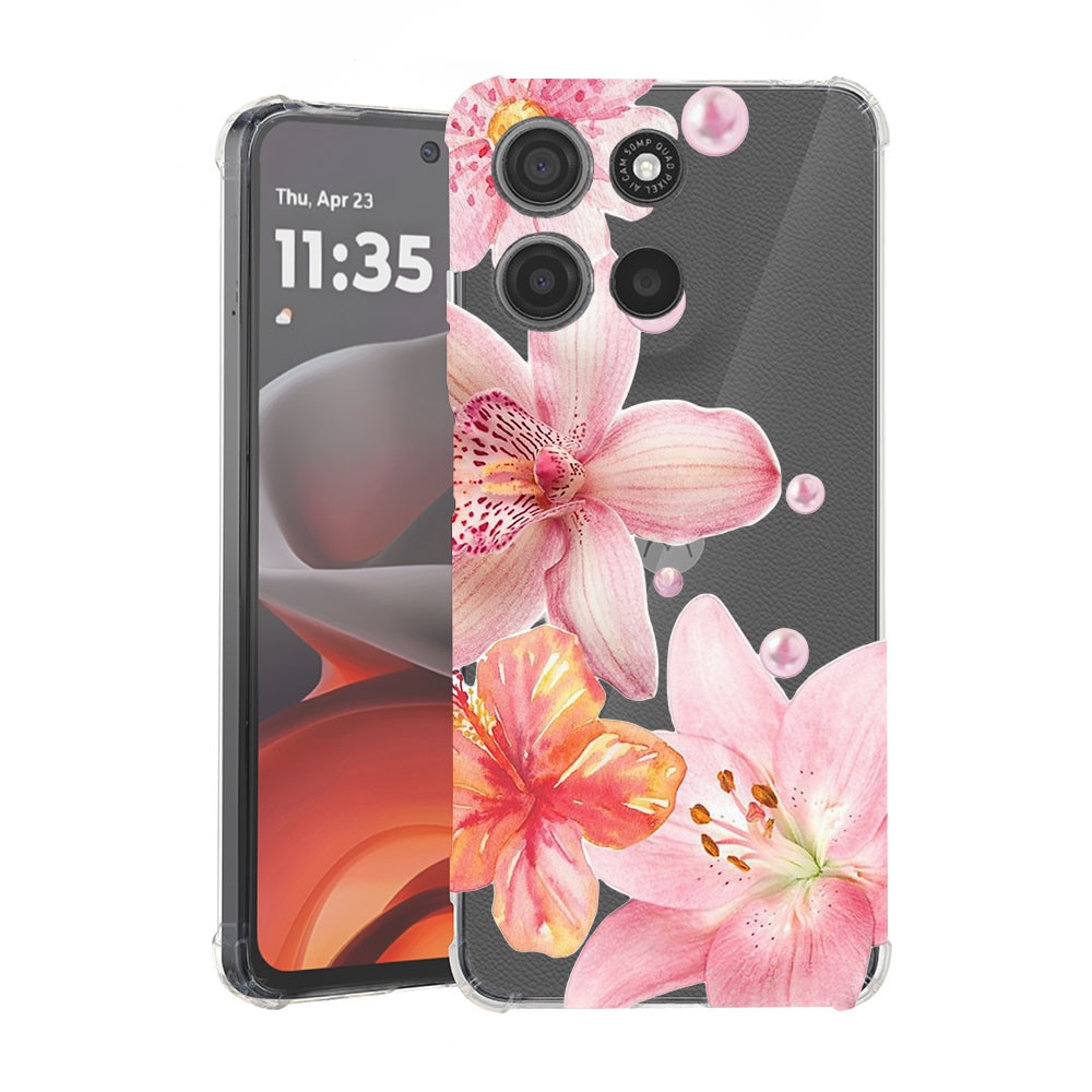 BestCase® Husa Anti Shock Compatibila cu Motorola Edge 60 Pro, Floral - Aesthetic Elegant Orchid, 2052054 AS 2062