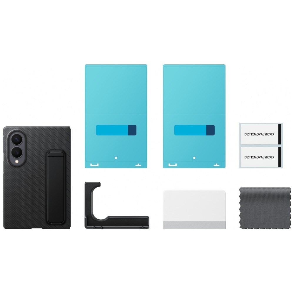Carcasa Samsung Carbon Standing Case compatibila cu Samsung Galaxy Z Fold 8, Negru