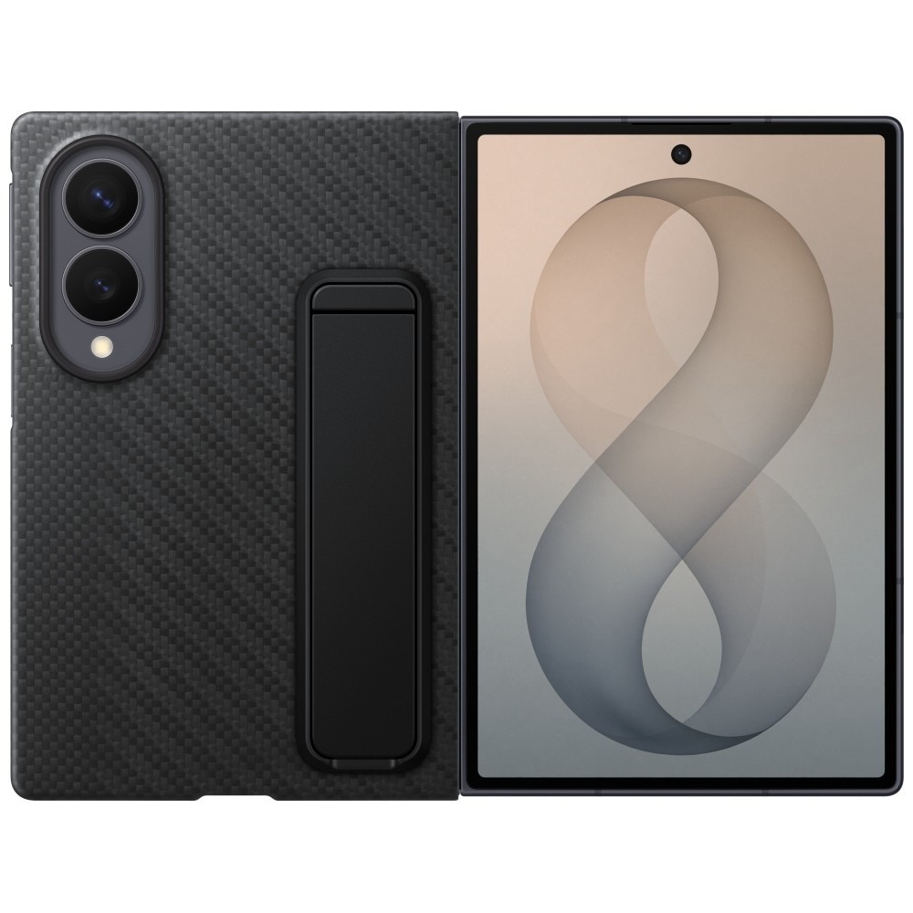 Carcasa Samsung Carbon Standing Case compatibila cu Samsung Galaxy Z Fold 8, Negru