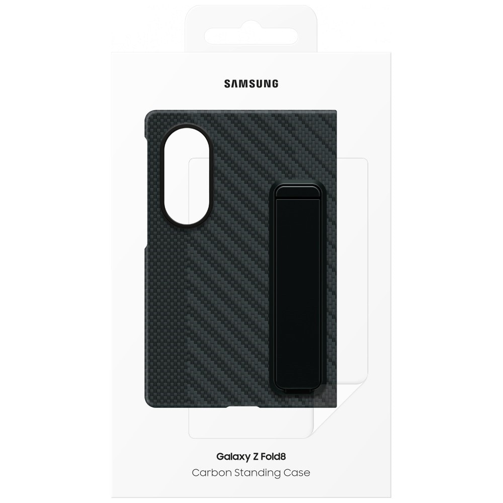 Carcasa Samsung Carbon Standing Case compatibila cu Samsung Galaxy Z Fold 8, Negru