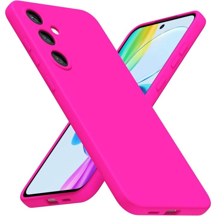 Husa Soft Touch, slim, ALC Mobile, anti soc, compatibila cu Samsung Galaxy S25 Plus, Roz Aprins Tpu