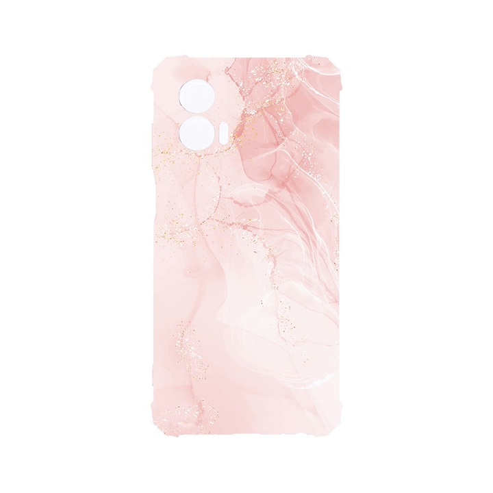 BestCase® Husa Anti Shock 1.5MM, compatibila cu Motorola Edge 50 Fusion, Pastel Pink Marble, Air cushion Technology, AS 1249