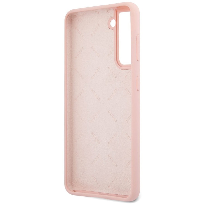 Husa de protectie Guess Vintage Script pentru Samsung Galaxy S21+ 5G, Roz