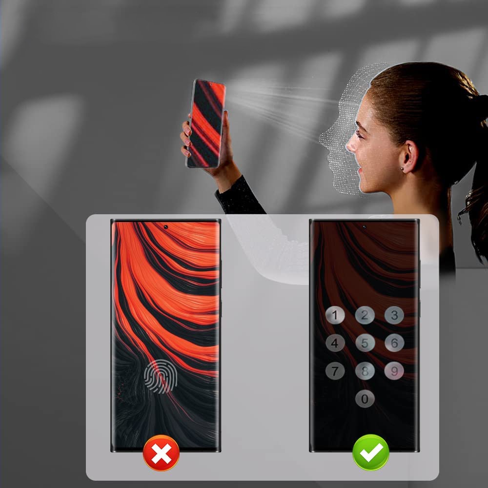 Folie sticla pentru Samsung Galaxy S22 ULTRA, Privacy, 3D, acopera tot ecranul Case Friendly