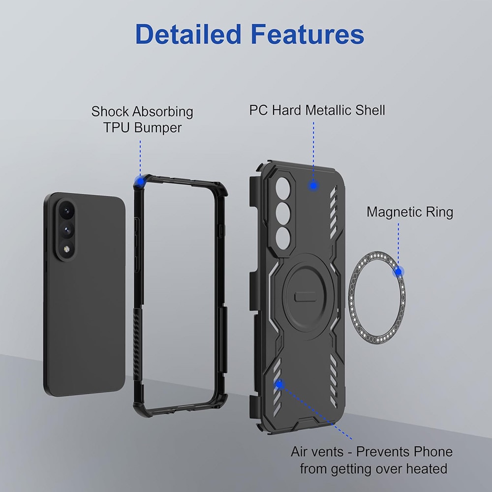 Husa pentru OnePlus Nord 5, colturi ranforsate, protectie camere, compatibila MagSafe, ArmorMag, Black