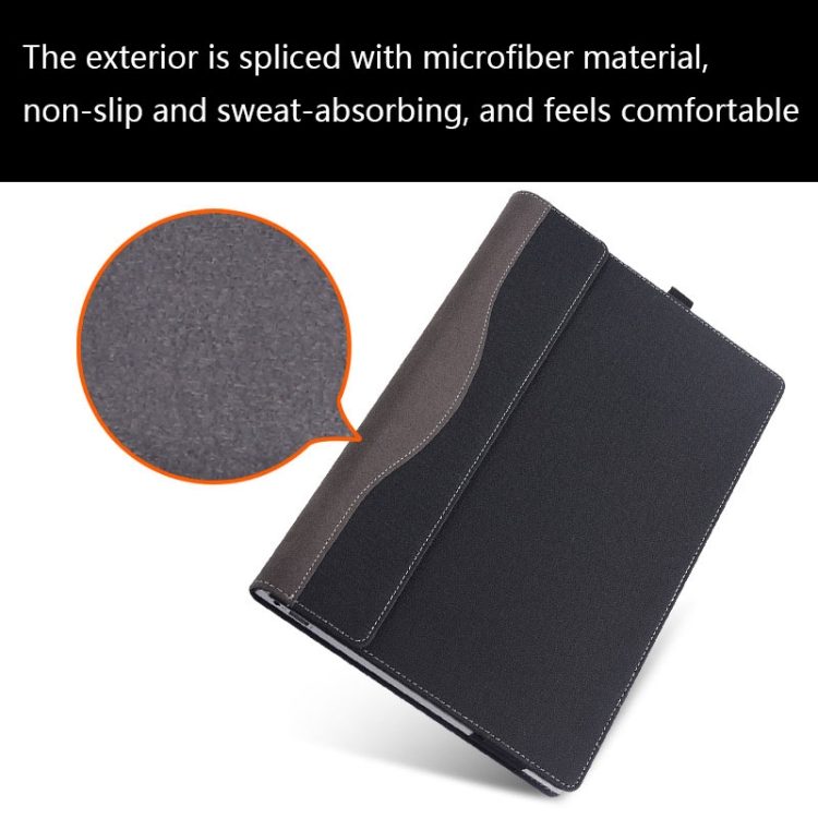 Husa protectie laptop 15 inch, piele PU, microfibra, negru