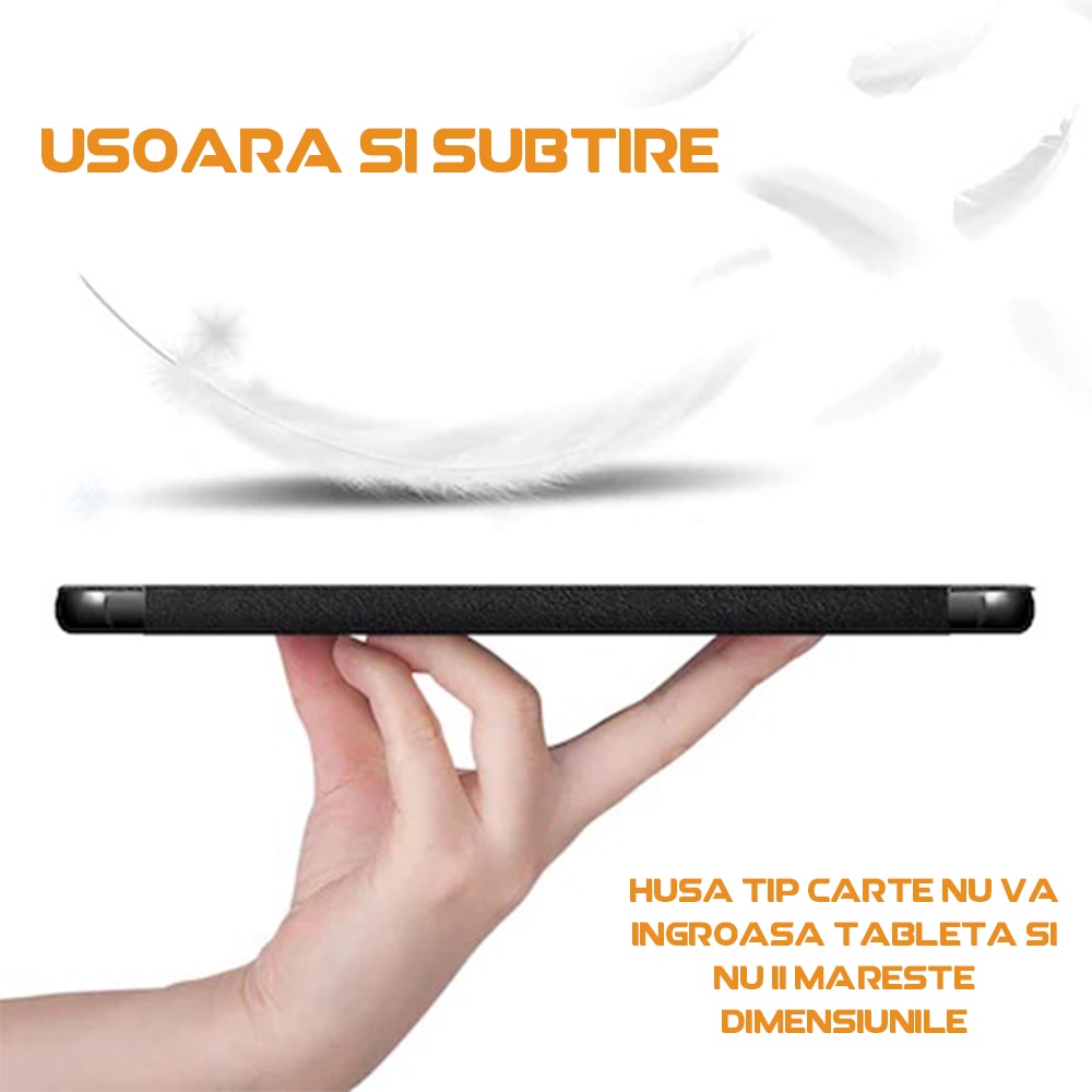 Husa compatibila cu Xiaomi Pad 6, Tip carte, Bounce Comando, Protectie completa, Stand, Negru