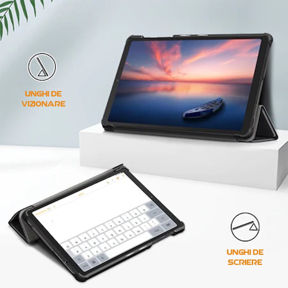 Husa compatibila cu Xiaomi Pad 6, Tip carte, Bounce Comando, Protectie completa, Stand, Negru