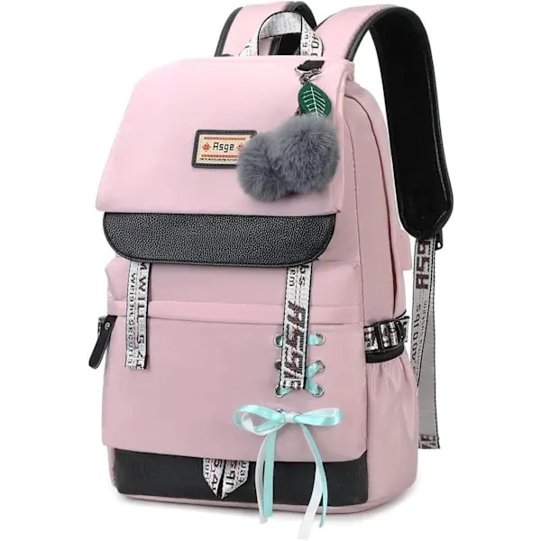 Rucsac scolar pentru fete, impermeabil, roz, 15.6 inch