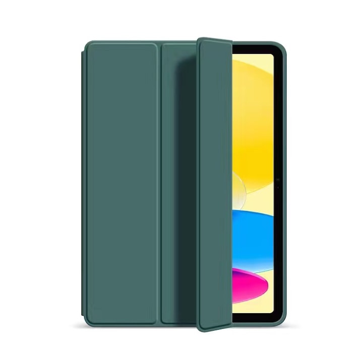 Husa tableta, tri-fold, verde inchis, pentru iPad mini 6/7 (8.3-inch)