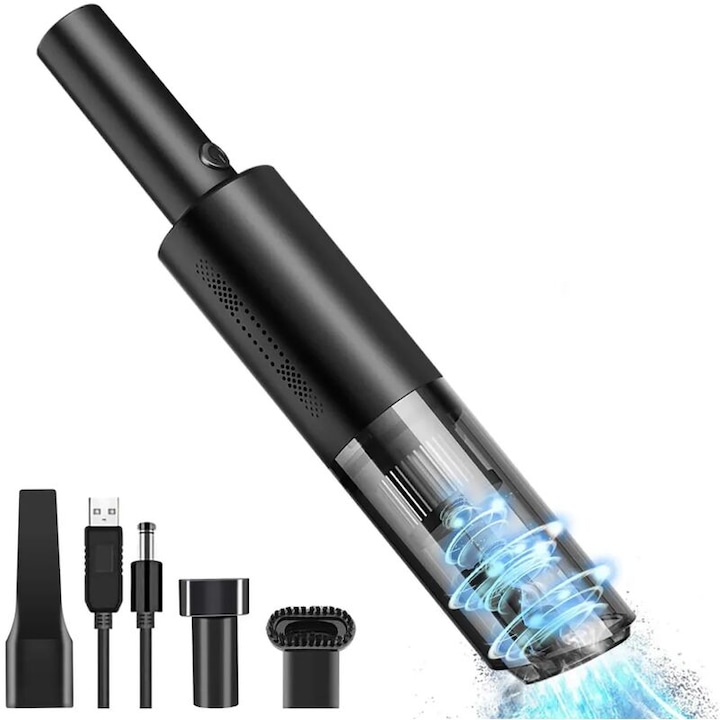 Aspirator de mana fara fir, negru, 120W, 6000Pa, 1 bucata